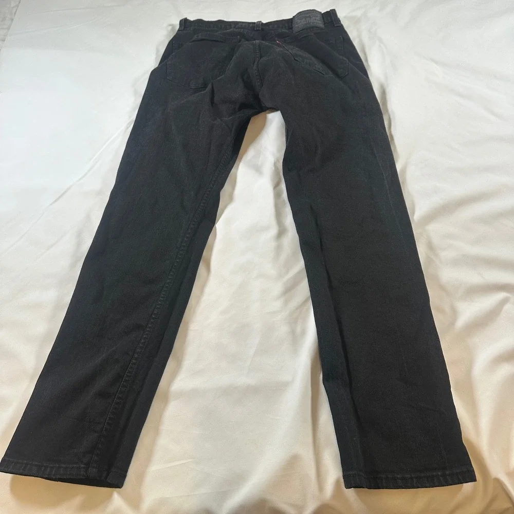 Levis 505 Regular Fit Black Denim‎ Jeans Mens 34x34 Straight Leg 42618